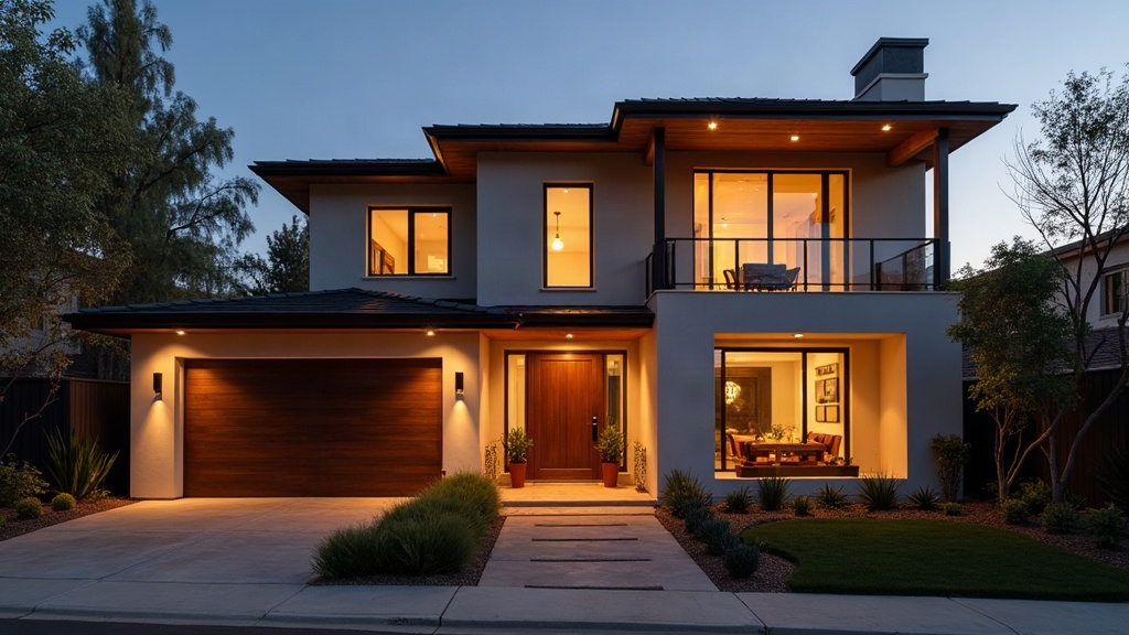 Cinematic dusk view over a Southern California neighborhood ready to be powered up